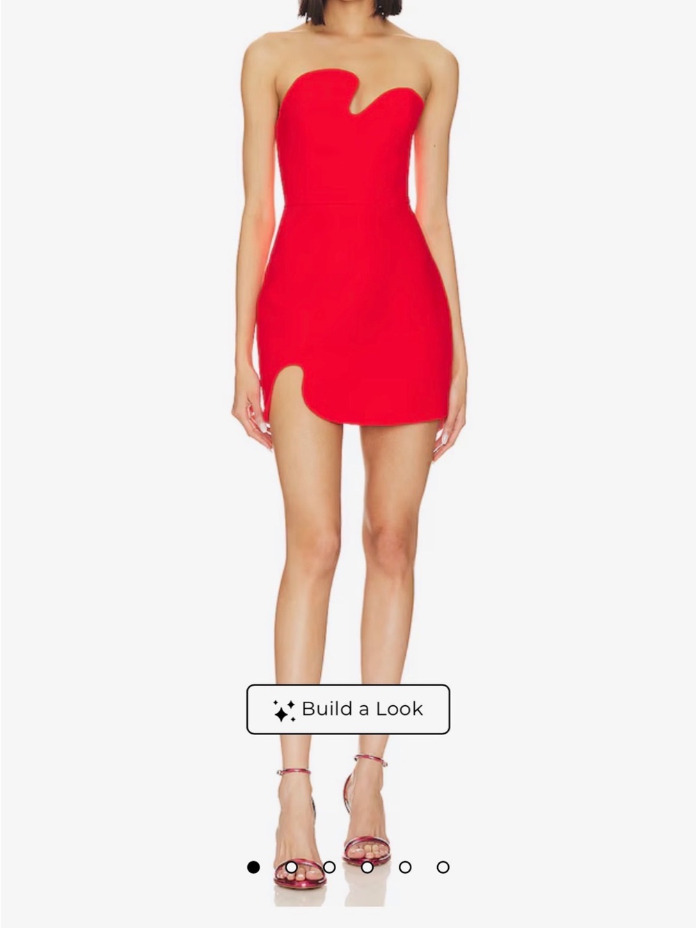 Amanda Uprichard Red Strapless Sculpted Mini Dress